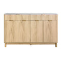 Artiss Buffet Sideboard Cabinet Kitchen Storage Cupboard Marble 2 Drawers Pine