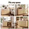 Artiss Buffet Sideboard Cabinet Kitchen Storage Cupboard Marble 2 Drawers Pine
