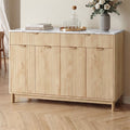 Artiss Buffet Sideboard Cabinet Kitchen Storage Cupboard Marble 2 Drawers Pine