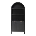 Artiss Buffet Sideboard Cabinet Pantry 180CM Arched Storage Bookshelf Black