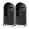 Artiss Buffet Sideboard Cabinet Pantry X2 180CM Arched Storage Bookshelf Black
