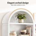Artiss Buffet Sideboard Cabinet Pantry 180CM Arched Storage Bookshelf White