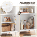 Artiss Buffet Sideboard Cabinet Pantry 180CM Arched Storage Bookshelf White