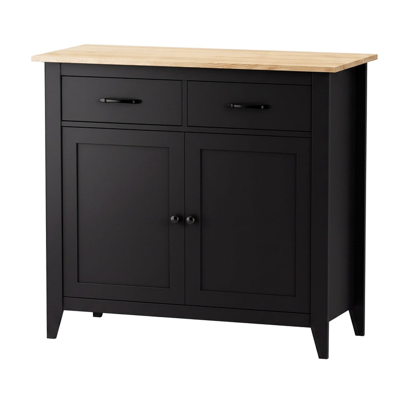 Artiss Buffet Sideboard Cabinet Kitchen Storage Cupboard Pantry 2 Drawers Black