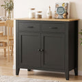 Artiss Buffet Sideboard Cabinet Kitchen Storage Cupboard Pantry 2 Drawers Black