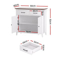 Artiss Buffet Sideboard 2 Drawer Cabinet White Kitchen Storage Cupboard