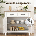 Artiss Buffet Sideboard 2 Drawer Cabinet White Kitchen Storage Cupboard