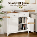 Artiss Buffet Sideboard 2 Drawer Cabinet White Kitchen Storage Cupboard