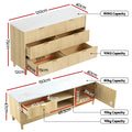 Artiss TV Unit Chest Drawers Solid Wood Pine Set