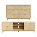 Artiss TV Unit Chest Drawers Solid Wood Pine Set