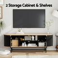 Artiss TV Unit Coffee Table Set Storage Drawers Black Pine