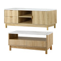 Artiss TV Unit Coffee Table Set Storage Drawers Pine