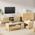 Artiss TV Unit Coffee Table Set Storage Drawers Pine