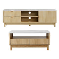 Artiss TV Unit Coffee Table Set Storage Drawers Pine