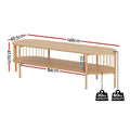 Artiss TV Unit 148cm Pine Entertainment Storage Shelf