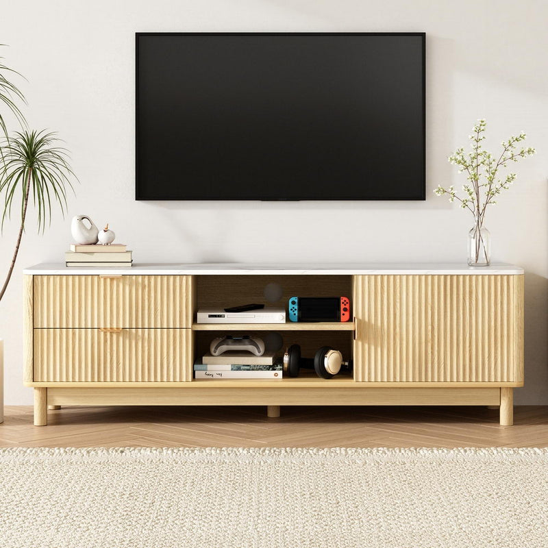 Artiss TV Unit 150cm Pine Storage Drawer Shelf