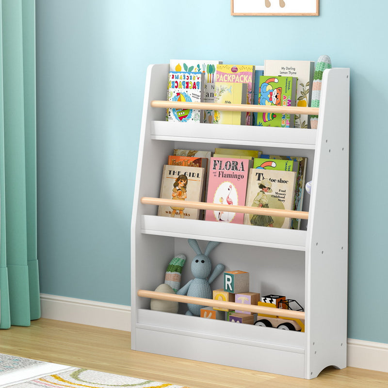 Keezi Kids Bookshelf 3 Tier Storage Display Organiser Bookcase