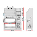 Keezi 4 Tier Kids Bookshelf Toy Organiser Storage Bookcase Display
