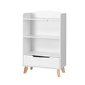 Keezi Kids Bookshelf 3 Tier Storage Bookcase Toy Organiser Drawer