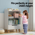 Keezi Kids Bookshelf 3 Tier Storage Bookcase Toy Organiser Drawer