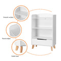 Keezi Kids Bookshelf 3 Tier Storage Bookcase Toy Organiser Drawer