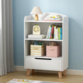 Keezi Kids Bookshelf 3 Tier Storage Bookcase Toy Organiser Drawer