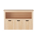 Keezi Kids Bookshelf 3 Drawer Storage Wooden Toy Organiser Display