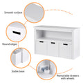 Keezi Kids Bookshelf 3 Drawers Storage Organiser Display Unit