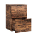 Artiss 2 Drawer Filing Cabinet Rustic Brown File Storage Organiser