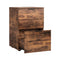 Artiss 2 Drawer Filing Cabinet Rustic Brown File Storage Organiser