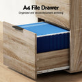 Artiss 2 Drawer Filing Cabinet Oak File Storage Organiser