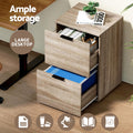 Artiss 2 Drawer Filing Cabinet Oak File Storage Organiser