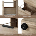 Artiss 2 Drawer Filing Cabinet Oak File Storage Organiser