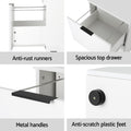 Artiss 2 Drawer Filing Cabinet White File Storage Office Organiser