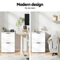 Artiss 2 Drawer Filing Cabinet White File Storage Office Organiser