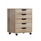 Artiss 5 Drawer Filing Cabinet Mobile Rolling Beige