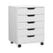 Artiss 5 Drawer Mobile Filing Cabinet Rolling Storage White