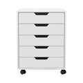 Artiss 5 Drawer Mobile Filing Cabinet Rolling Storage White