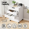 Artiss 5 Drawer Mobile Filing Cabinet Rolling Storage White