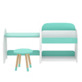 Keezi Kids Bookshelf 2 in 1 Table Chair Set Toy Organiser Shelves
