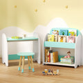 Keezi Kids Bookshelf 2 in 1 Table Chair Set Toy Organiser Shelves