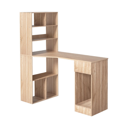 Artiss Computer Desk w/ Bookshelf Cabinet Drawers Oak 120cm