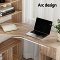 Artiss Computer Desk w/ Bookshelf Cabinet Drawers Oak 120cm