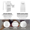 Artiss Bar Table 3-Tier Storage Shelves White