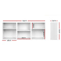 Artiss Bookshelf Set of 3 White - Storage Shelving Unit