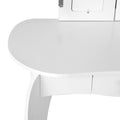 Keezi Kids Dressing Table 3 Mirror Drawer White Wooden Vanity Set