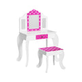Keezi Kids Dressing Table 3 Mirror Makeup Vanity Wooden Pink
