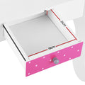 Keezi Kids Dressing Table 3 Mirror Makeup Vanity Wooden Pink