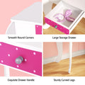 Keezi Kids Dressing Table 3 Mirror Makeup Vanity Wooden Pink