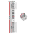 Artiss Bathroom Storage Cabinet 180cm Tall Slim Linen Tower